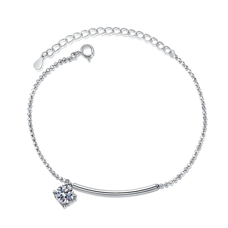 [Garvey]ELEGANT HALF-MOON CURVE MOISSANITE BRACELET
