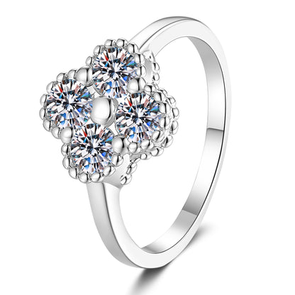 [Garvey]ELEGANT FOUR-LEAF CLOVER MOISSANITE RING