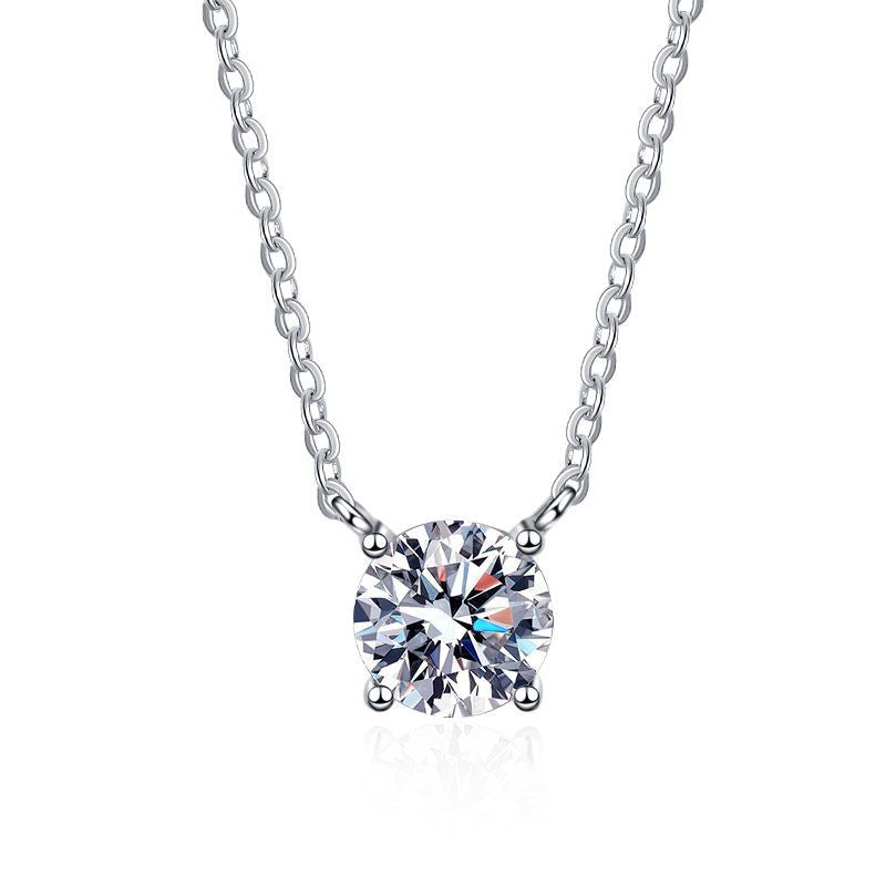[Garvey]CLASSIC FOUR-PRONG SOLITAIRE MOISSANITE NECKLACE