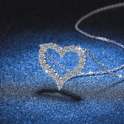[Garvey]ROMANTIC HEART MOISSANITE PENDANT NECKLACE