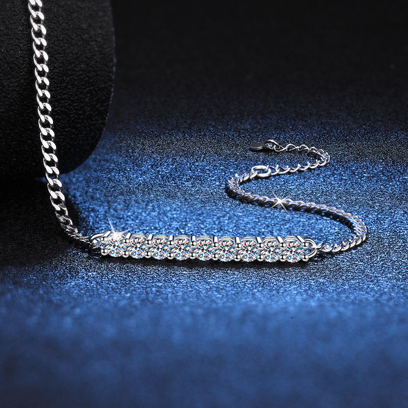 [Garvey]SMILING CURVE MOISSANITE BRACELET