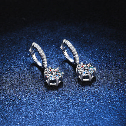 [Garvey]CLASSIC 6-PRONG MOISSANITE DROP EARRINGS