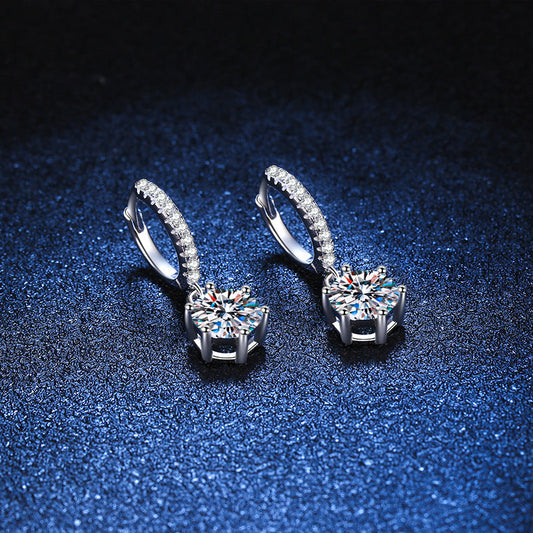 [Garvey]CLASSIC 6-PRONG MOISSANITE DROP EARRINGS