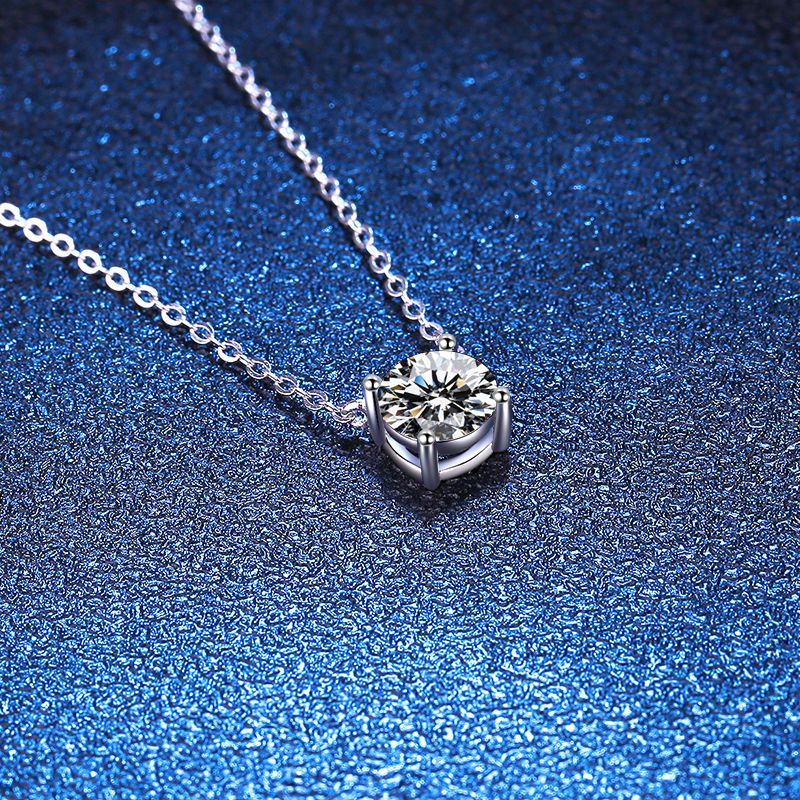 [Garvey]CLASSIC FOUR-PRONG SOLITAIRE MOISSANITE NECKLACE