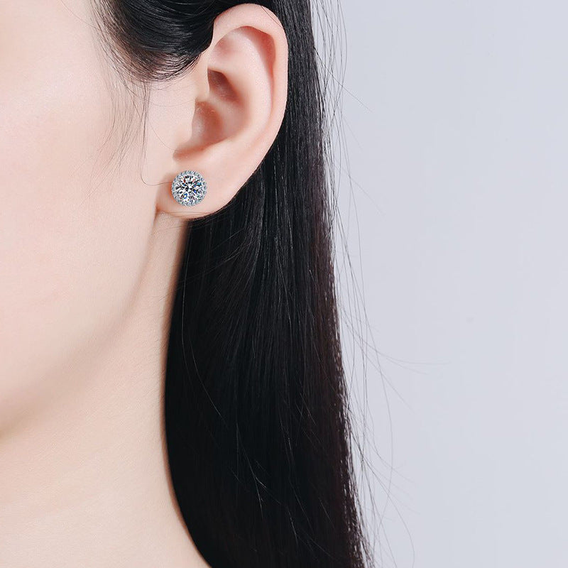 [Garvey]CLASSIC 4-PRONG ROUND MOISSANITE STUD EARRINGS