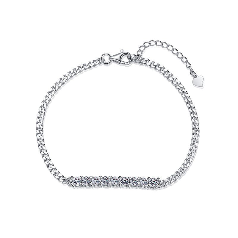 [Garvey]SMILING CURVE MOISSANITE BRACELET