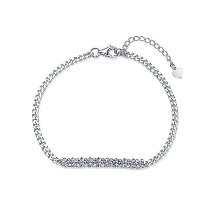 [Garvey]SMILING CURVE MOISSANITE BRACELET