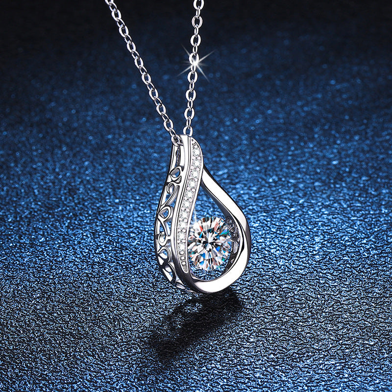 [Garvey]DANCING WATER DROP MOISSANITE NECKLACE