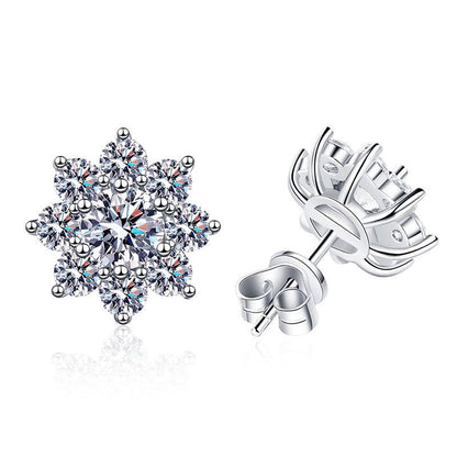 [Garvey]RADIANT SUNFLOWER MOISSANITE STUD EARRINGS