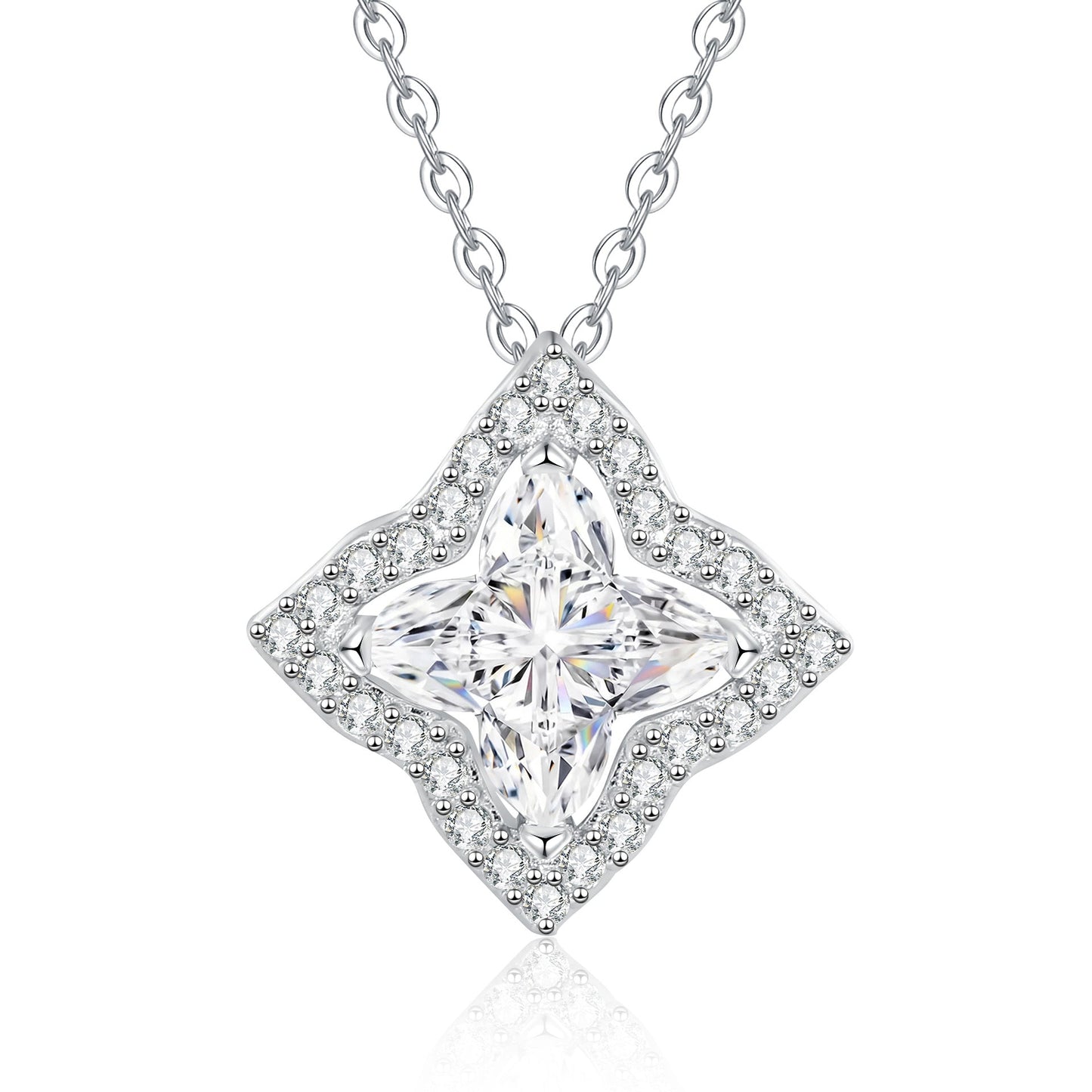 [Garvey]STAR-CLOVER MOISSANITE NECKLACE