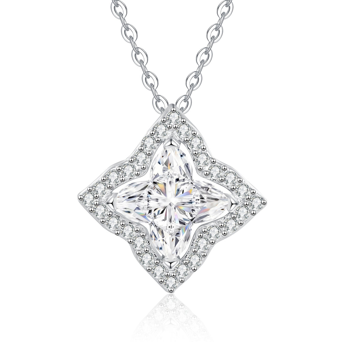 [Garvey]STAR-CLOVER MOISSANITE NECKLACE