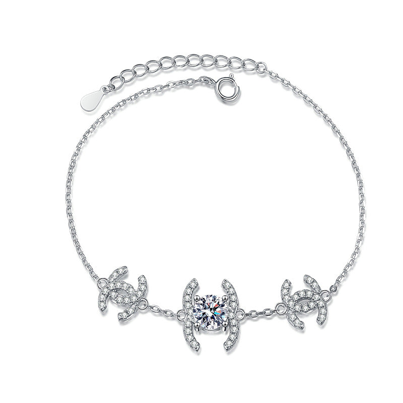 [Garvey]CLASSIC INTERLOCKING MOISSANITE BRACELET