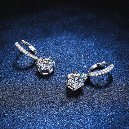 [Garvey]CLASSIC 6-PRONG MOISSANITE DROP EARRINGS