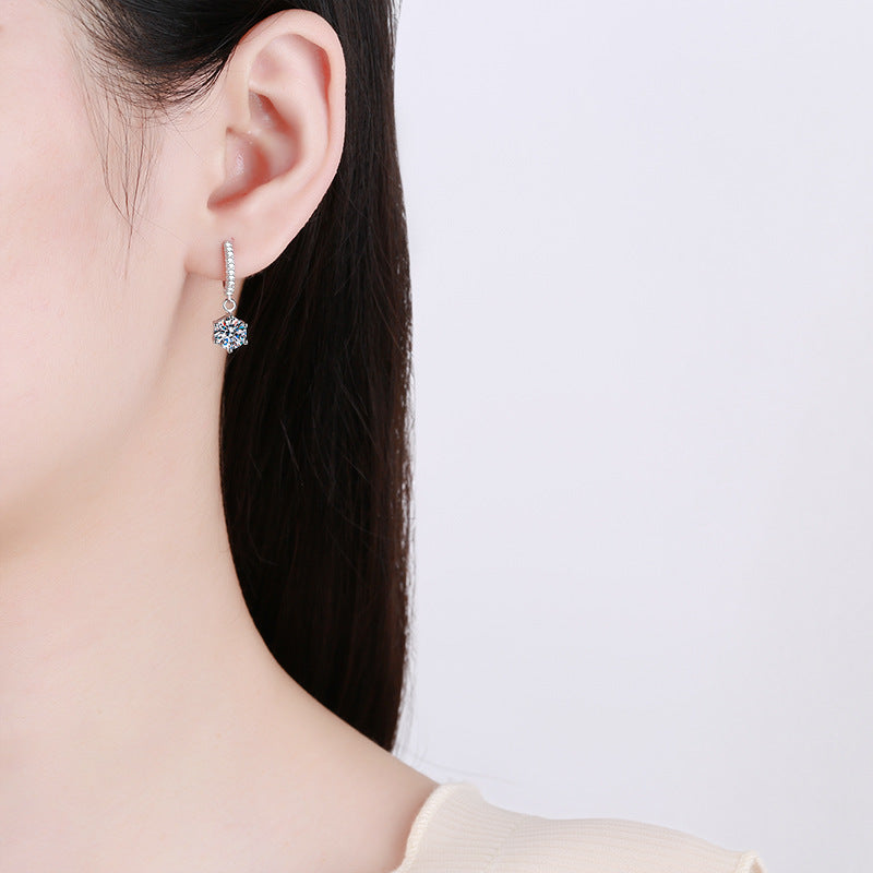 [Garvey]CLASSIC 6-PRONG MOISSANITE DROP EARRINGS