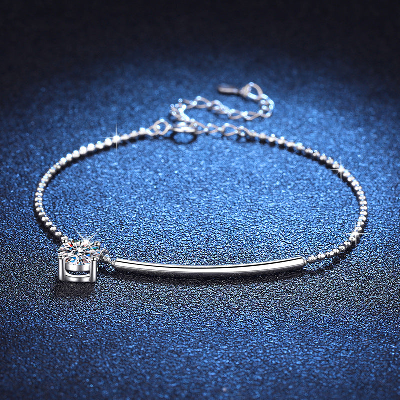 [Garvey]ELEGANT HALF-MOON CURVE MOISSANITE BRACELET