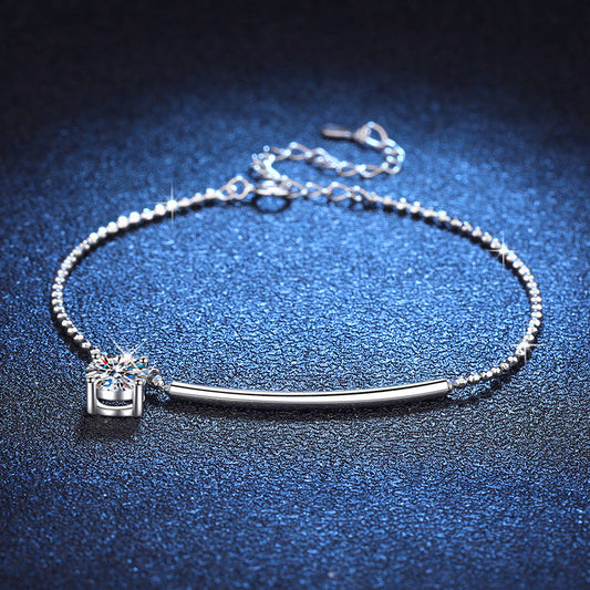 [Garvey]ELEGANT HALF-MOON CURVE MOISSANITE BRACELET