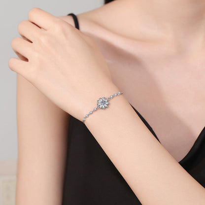 [Garvey]RADIANT ICY CRYSTAL SUNFLOWER MOISSANITE BRACELET