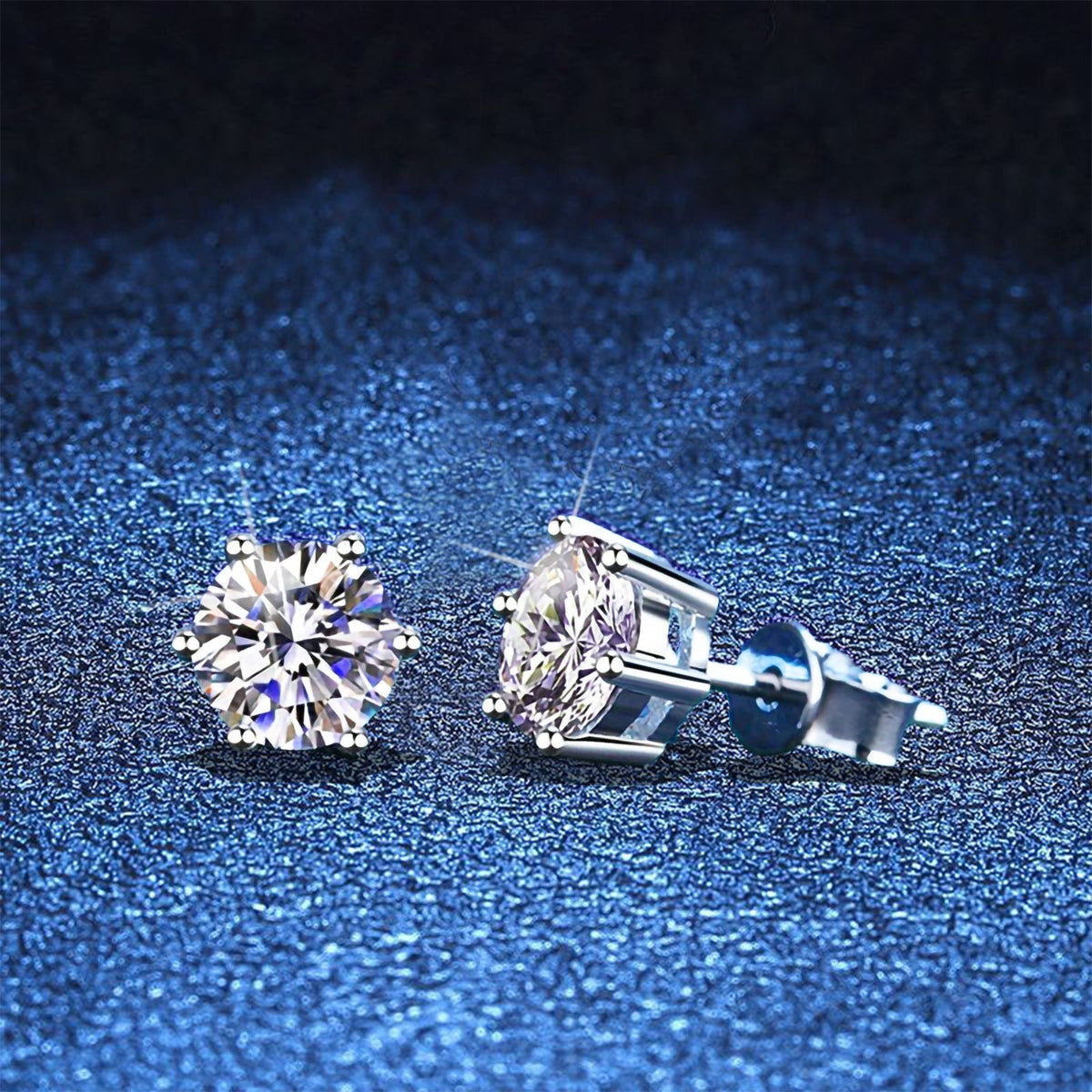 [Garvey]SIX-PRONG MOISSANITE EARRINGS