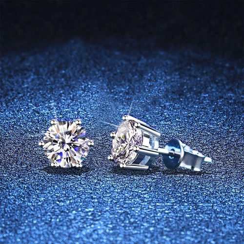 [Garvey]SIX-PRONG MOISSANITE EARRINGS