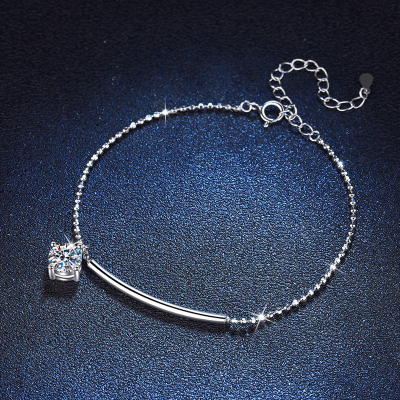 [Garvey]ELEGANT HALF-MOON CURVE MOISSANITE BRACELET
