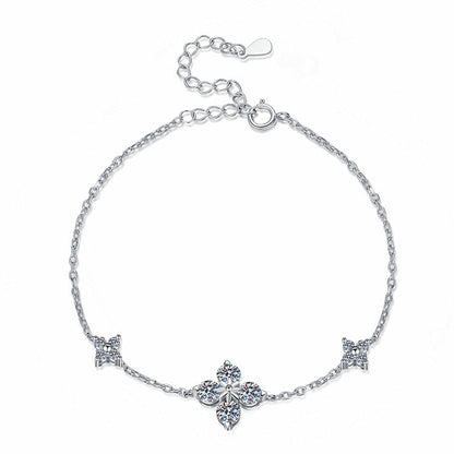 [Garvey]CLOVER LUCKY CHARM MOISSANITE BRACELET