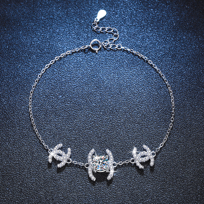 [Garvey]CLASSIC INTERLOCKING MOISSANITE BRACELET