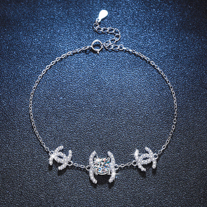 [Garvey]CLASSIC INTERLOCKING MOISSANITE BRACELET