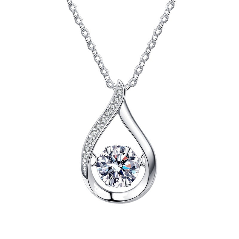 [Garvey]DANCING WATER DROP MOISSANITE NECKLACE
