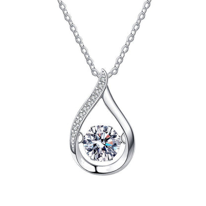 [Garvey]DANCING WATER DROP MOISSANITE NECKLACE