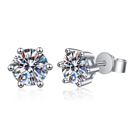 [Garvey]SIX-PRONG MOISSANITE EARRINGS
