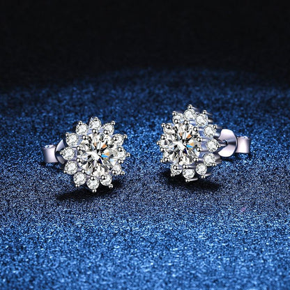 [Garvey]BLOOMING SUNFLOWER MOISSANITE STUD EARRINGS