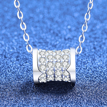 [Garvey]FULL-PAVE "HOURGLASS" MOISSANITE NECKLACE