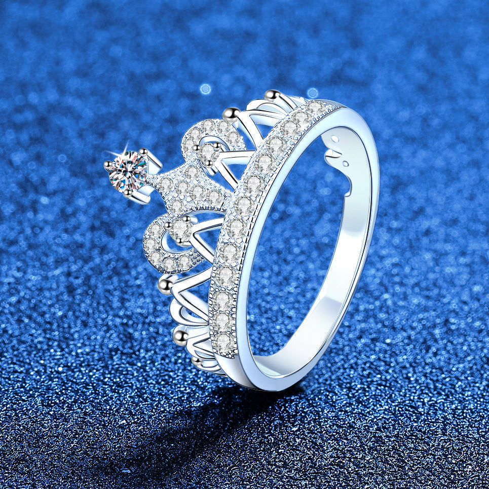 [Garvey]DREAMY CROWN MOISSANITE RING - 1.2CT ELEGANT PRINCESS STYLE