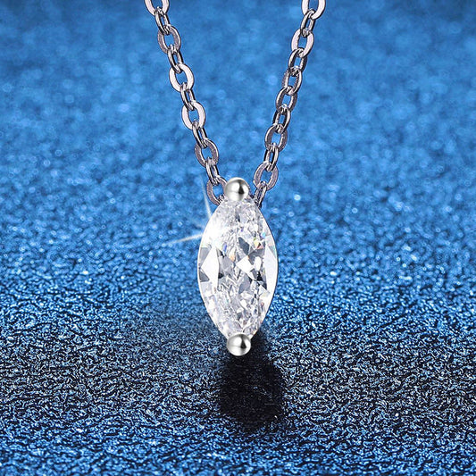 [Garvey]SOPHISTICATED MARQUISE-CUT MOISSANITE PENDANT NECKLACE