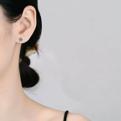[Garvey]SIX-PRONG MOISSANITE EARRINGS