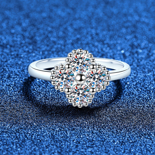 [Garvey]ELEGANT FOUR-LEAF CLOVER MOISSANITE RING
