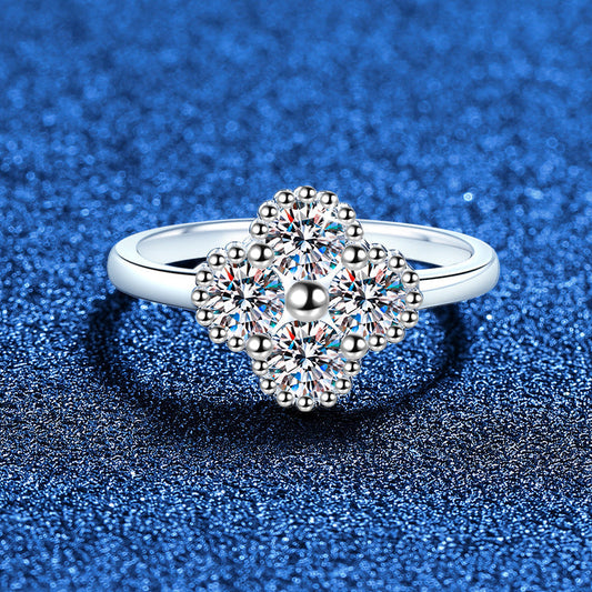 [Garvey]ELEGANT FOUR-LEAF CLOVER MOISSANITE RING
