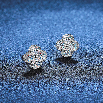 [Garvey]ELEGANT FOUR-LEAF CLOVER MOISSANITE STUD EARRINGS