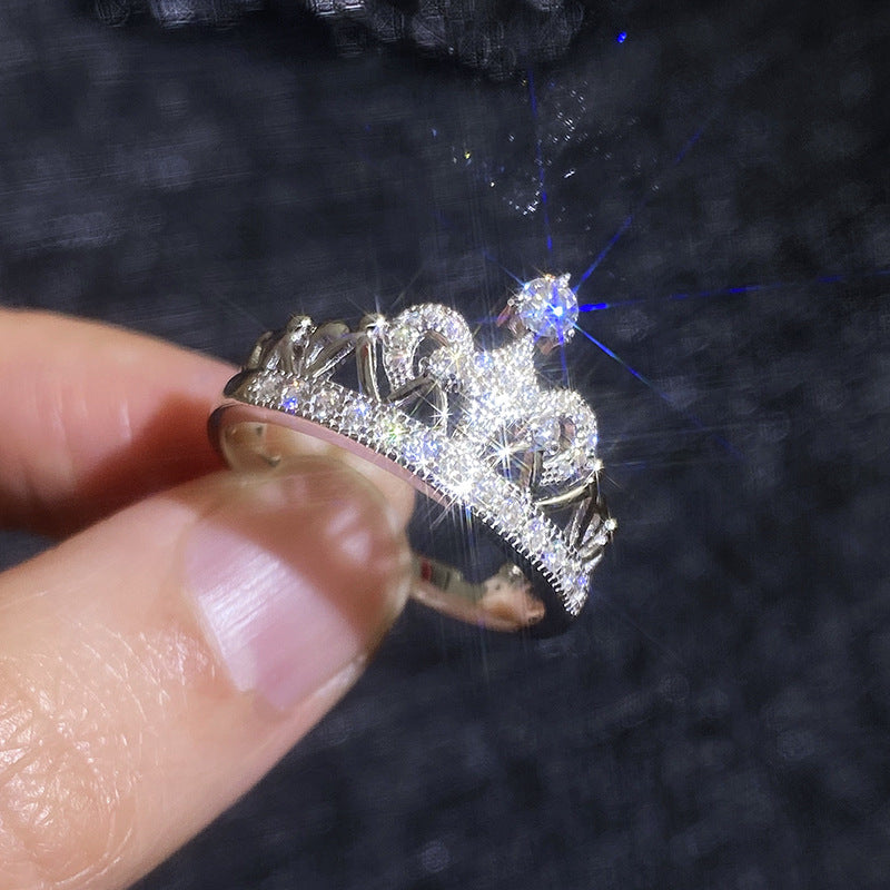 [Garvey]DREAMY CROWN MOISSANITE RING - 1.2CT ELEGANT PRINCESS STYLE