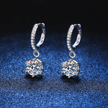 [Garvey]CLASSIC 6-PRONG MOISSANITE DROP EARRINGS