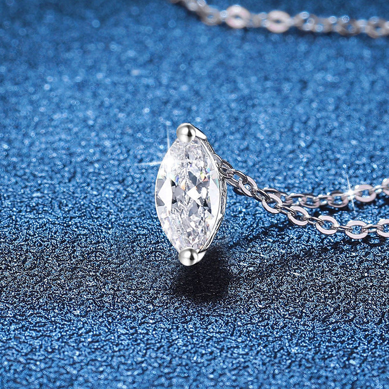[Garvey]SOPHISTICATED MARQUISE-CUT MOISSANITE PENDANT NECKLACE