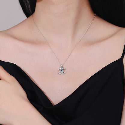 [Garvey]CLASSIC INTERLOCKING MOISSANITE PENDANT NECKLACE