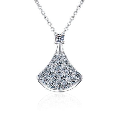 [Garvey]ELEGANT FAN-SHAPED MOISSANITE PENDANT NECKLACE