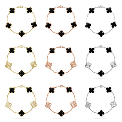 [Garvey ] CLOVER 5 MOTIF ONYXS BRACELET COLLECTION