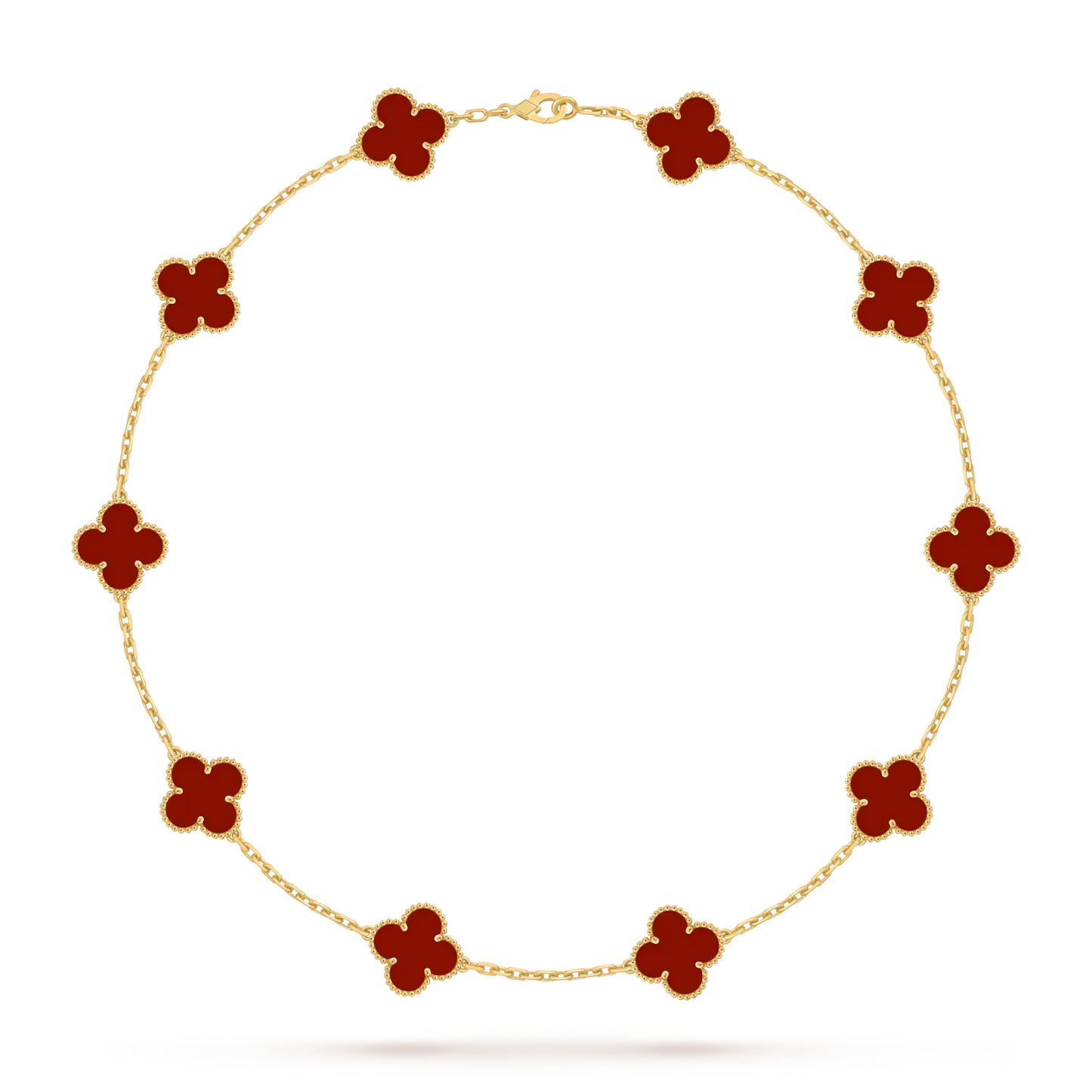 [Garvey]CLASSIC LUCKY 10-MOTIF CLOVER NECKLACE GOLD COLLECTION
