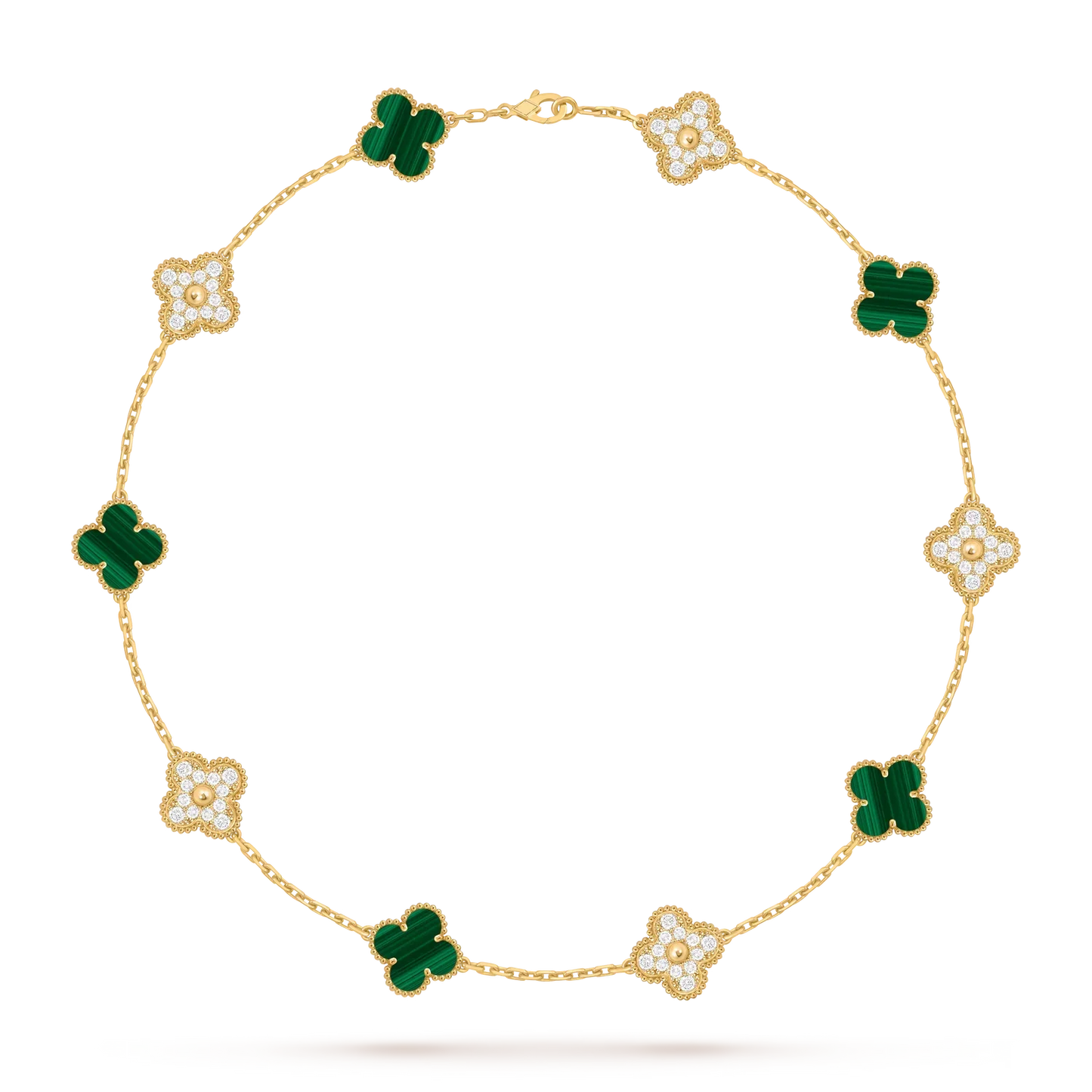 [Garvey]CLASSIC LUCKY 10-MOTIF CLOVER NECKLACE GOLD COLLECTION