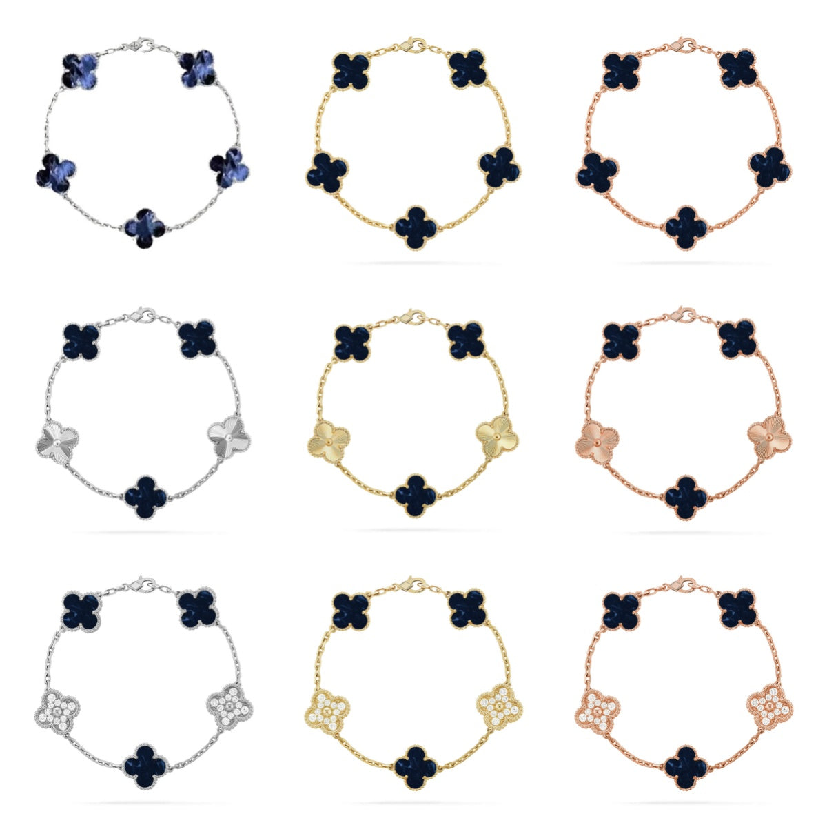 [Garvey ]CLOVER 5 MOTIF PIETERSITE BRACELET COLLECTION