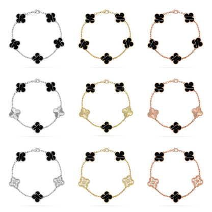 [Garvey ] CLOVER 5 MOTIF PULSAR STONE BRACELET COLLECTION