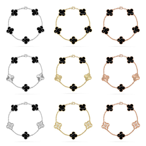 [Garvey ] CLOVER 5 MOTIF PULSAR STONE BRACELET COLLECTION