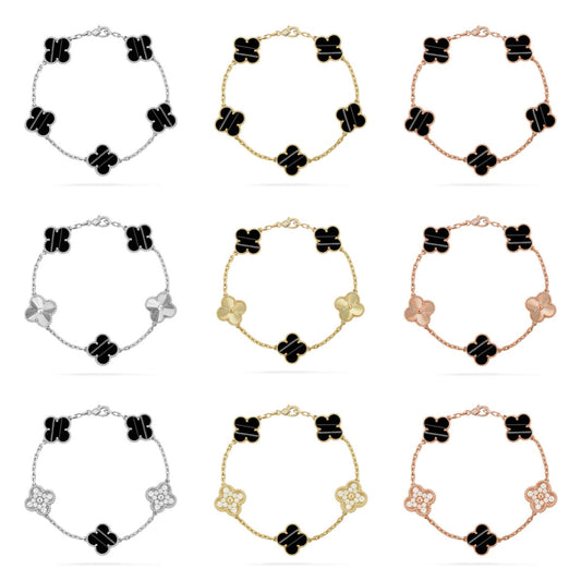 [Garvey ] CLOVER 5 MOTIF PULSAR STONE BRACELET COLLECTION